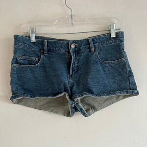 Express Blue Denim Jean Shorts Juniors 3/4